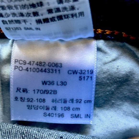 Levi's Denizen Blue 218 Straight Fit Blue Jeans Size 36 W x 30 L - Picture 4 of 15